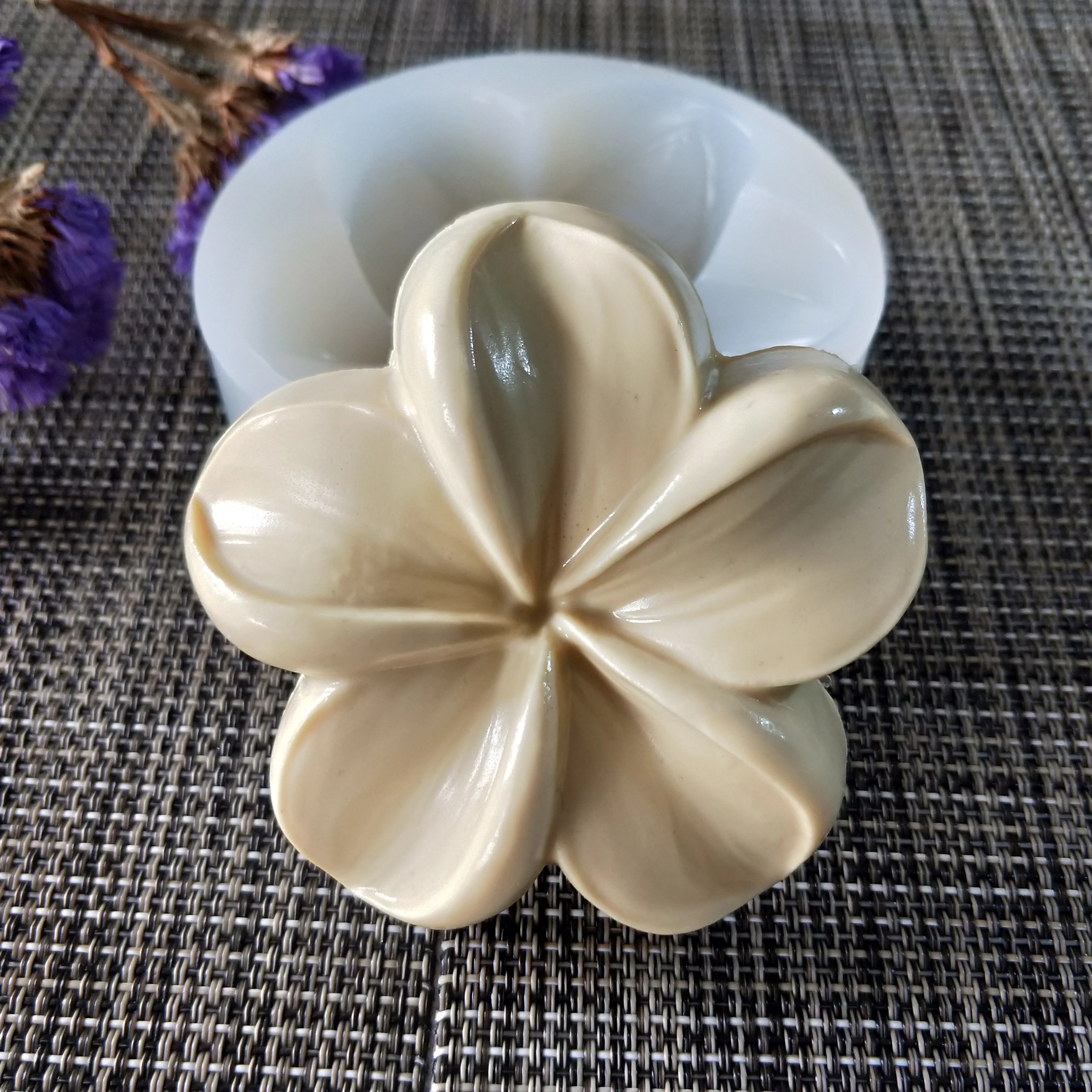 HC0119 PRZY Mold Silicone Soap Mould Flower Plumeria Flowers Handmade Soap Making Molds Candle Mold Silicone Resin Clay Mold