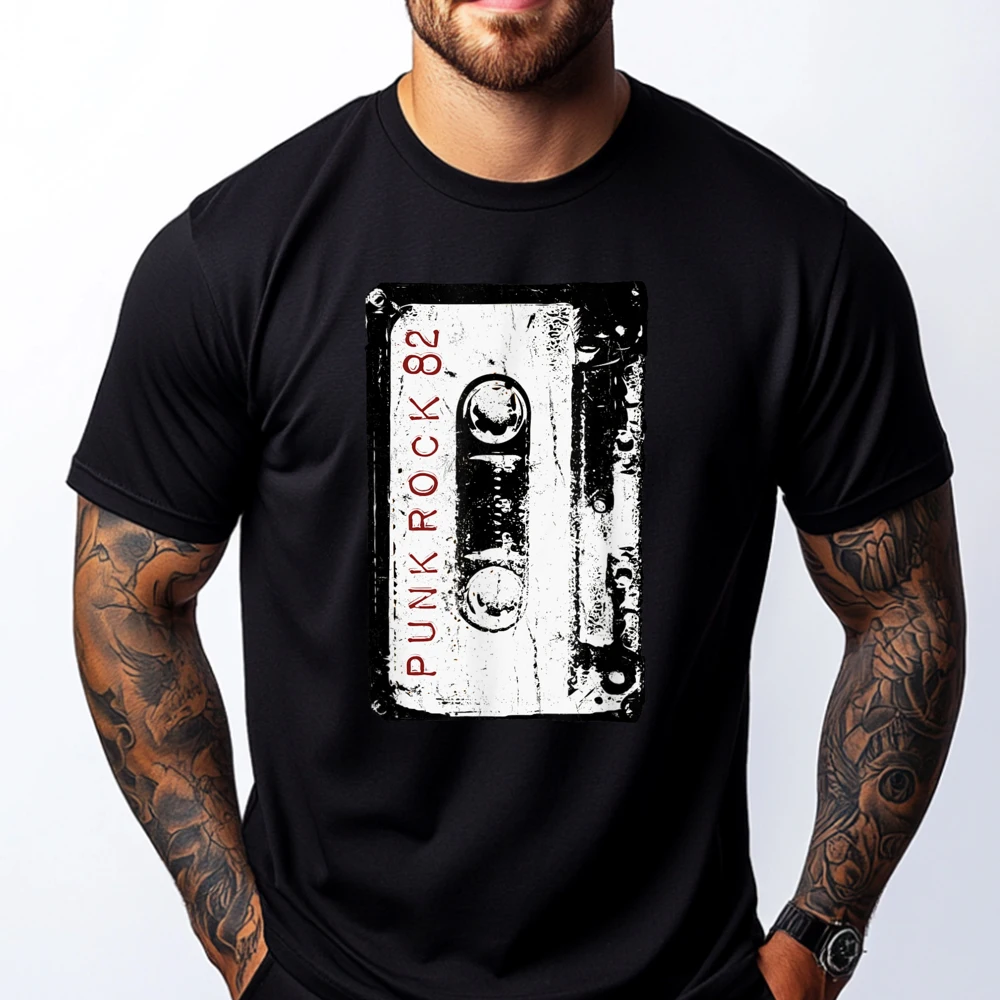 

Punk Rock 80 Concert Mixtape Cassette Graphic Tees Men Halloween Luxury Clothing Breathable Printed T-Shirt