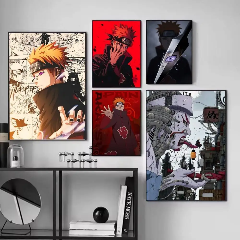 Anime Characters N-Nagato P-Pain posters Self-adhesive Paper Print Home Living Room Bedroom Entrance Bar Cafe Art