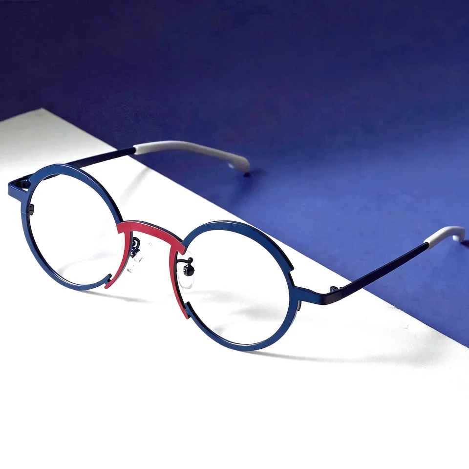 World Fashion Art Creative Splicing Color Women's Eyeglass Frame Leisure Travel Street Art Party Decoration Men's Luxury Glasses
