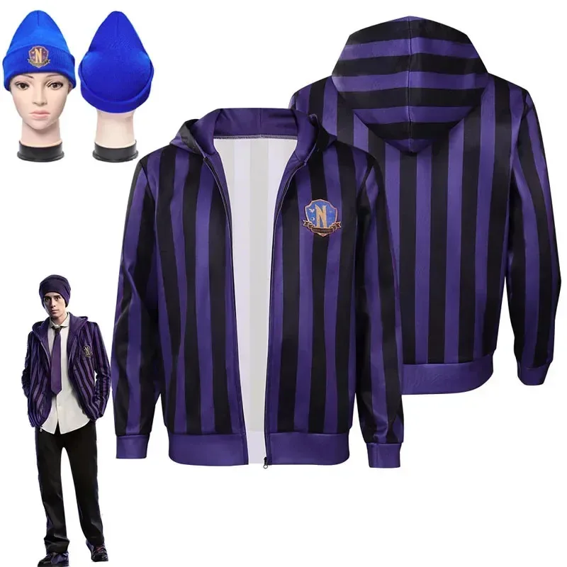 Disfraz de Cosplay de Wednesday Addams Xavier Thorpe, Sudadera con capucha, chaqueta, traje de fiesta de Carnaval y Halloween, Gitfs para hombres IO1, novedad de 2026 ★ ☆ ❤ ★ ☆