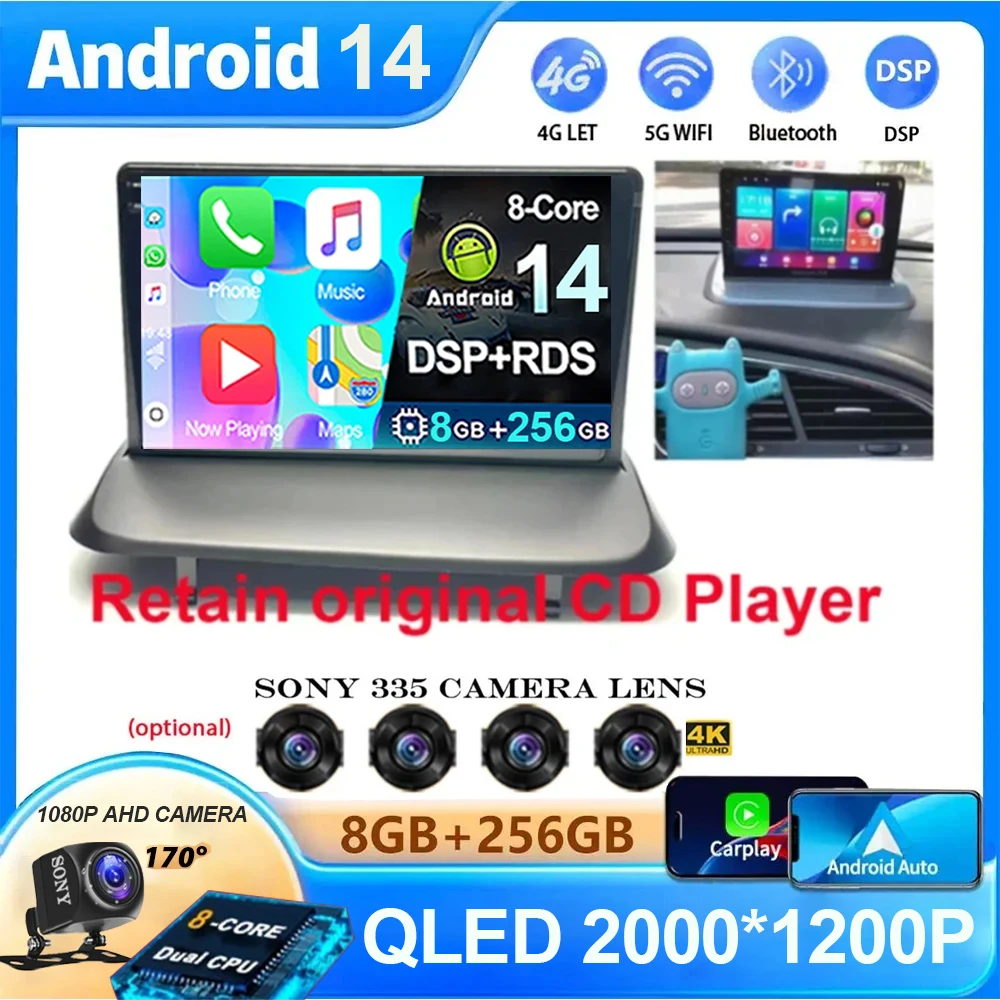 

Android 14 Car Radio For Peugeot 5008 3008 2009-2015 Stereo Audio Autoradio GPS NAVI Multimedia Video Player BT Wireless Carplay