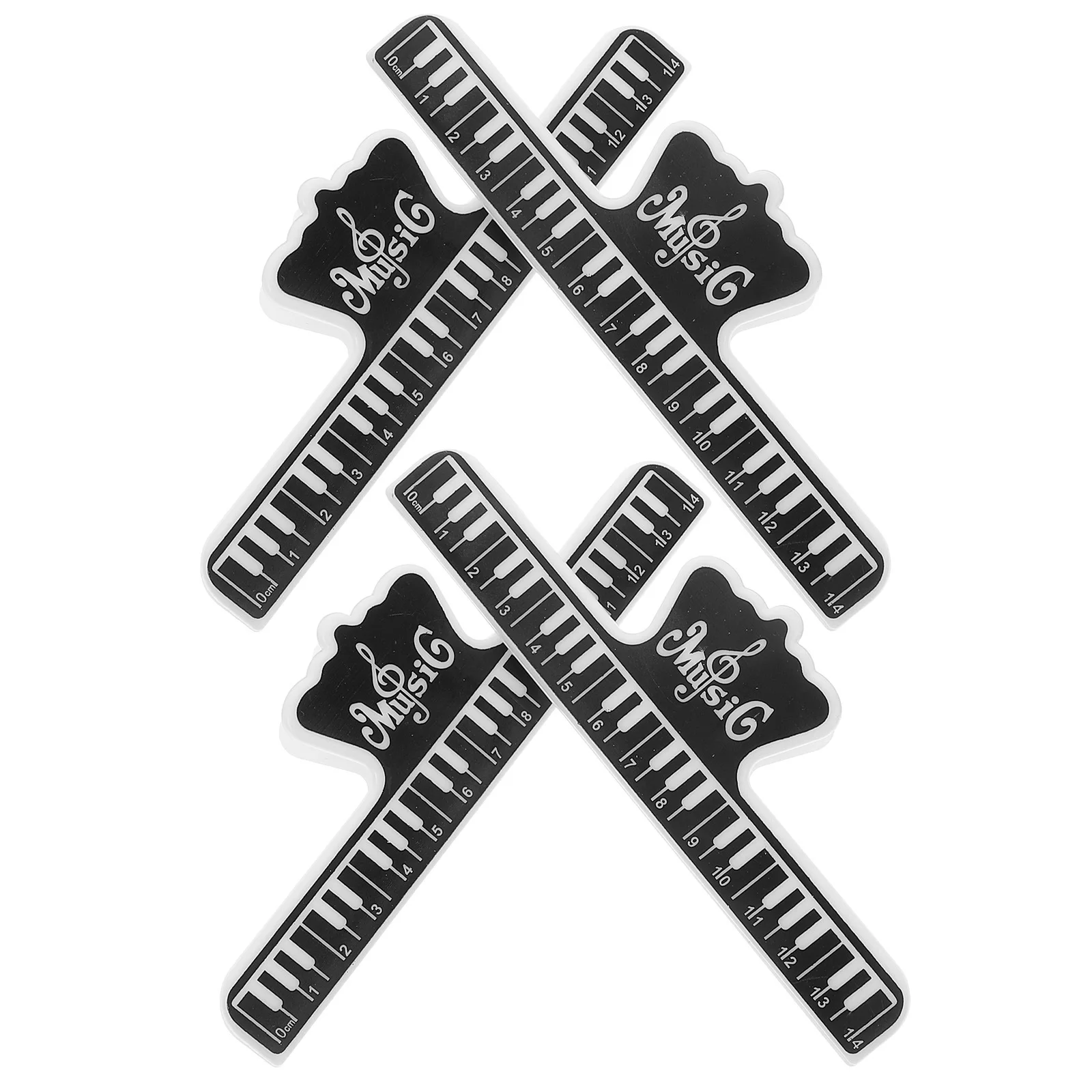 

4pcs Piano Book Clip Large Music Sheet Holder Page Stabilizer For Books Scores Documents Plastic Weighted Clamp Office
