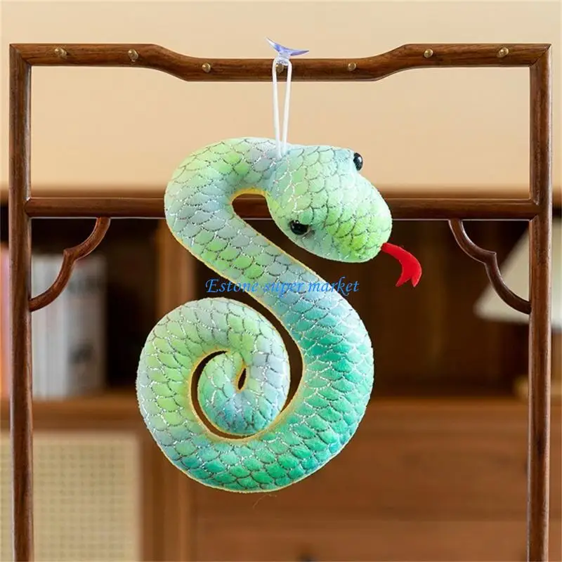 

090B Handcrafted Gold Stamped Snake Sturdy Plush Portable Accessory for Collectors and Cultural Enthusiasts Daily Casual Use