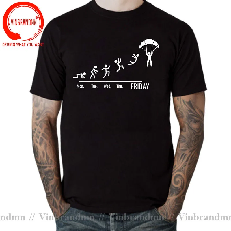 

Parachuting Skydive Skydiving Skydiver Weekend T Shirt Men Risky Outdoor Sports T-Shirt Fashion Casual Basic Tee Shirt Tops Tees