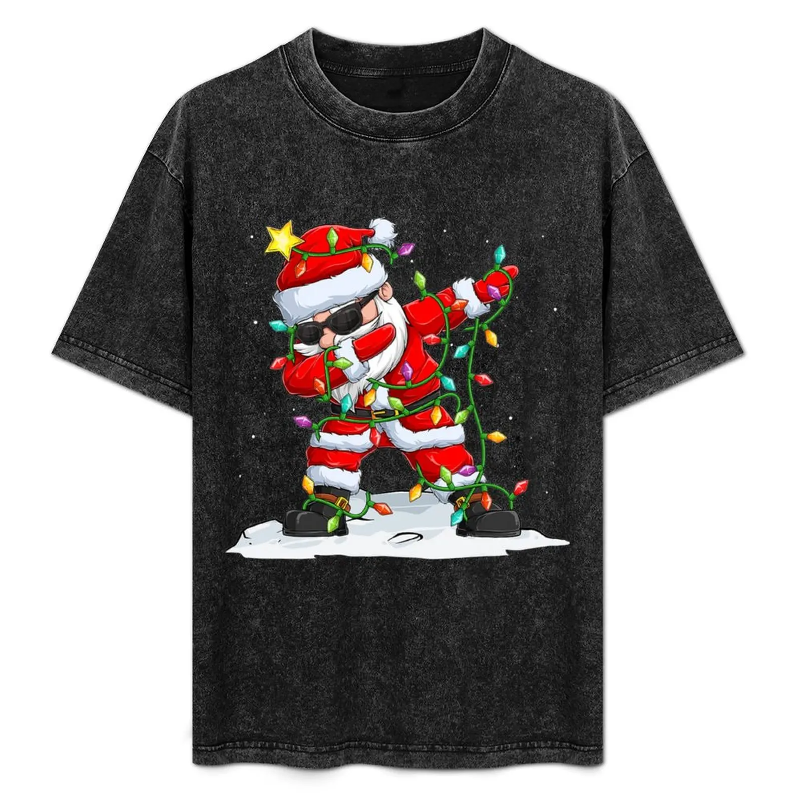 

Dabbing Santa Shirt For Boys Girls Christmas Tree Lights T-Shirt T-Shirt basketball graphic tees blue lock men clothings