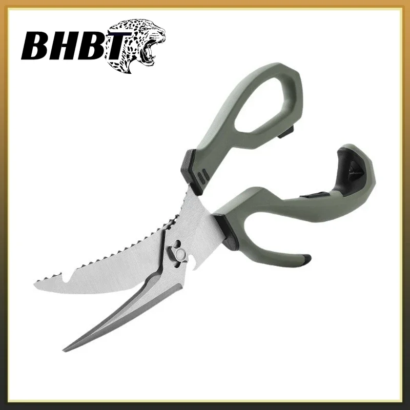 BHBT Kitchen Scissors Stainless Steel Multi-Purpose Shears for Meat and Roast Cutting Household Cooking Food Scissors