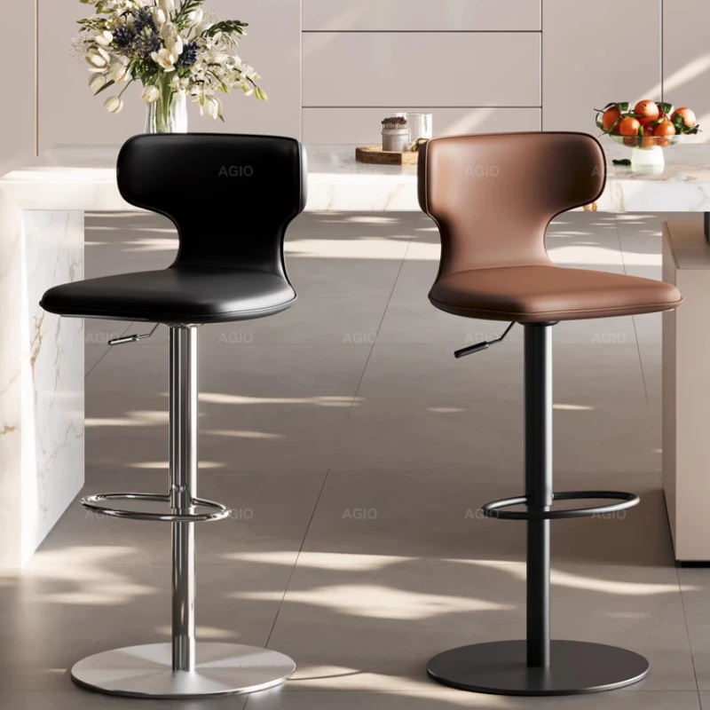 Sgabelli da bar personalizzati ultraleggeri Sgabelli da bar nordici della metà del secolo Robusto arredamento per la casa Cadeira in metallo morbido e rilassante antico