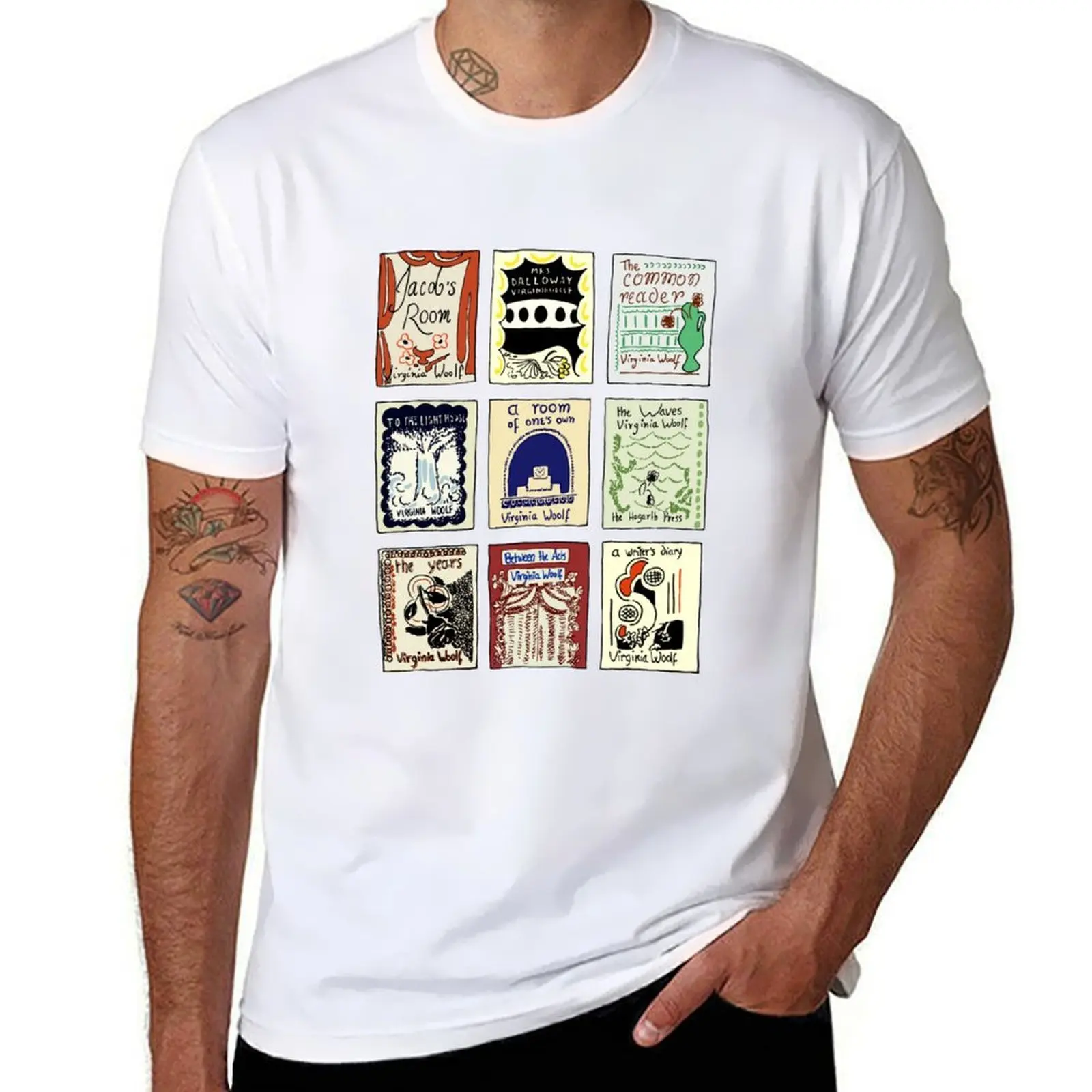 Virginia Woolf Book Covers T-Shirt graphic t shirts for man t shirts for man graphic vintage T-Shirt