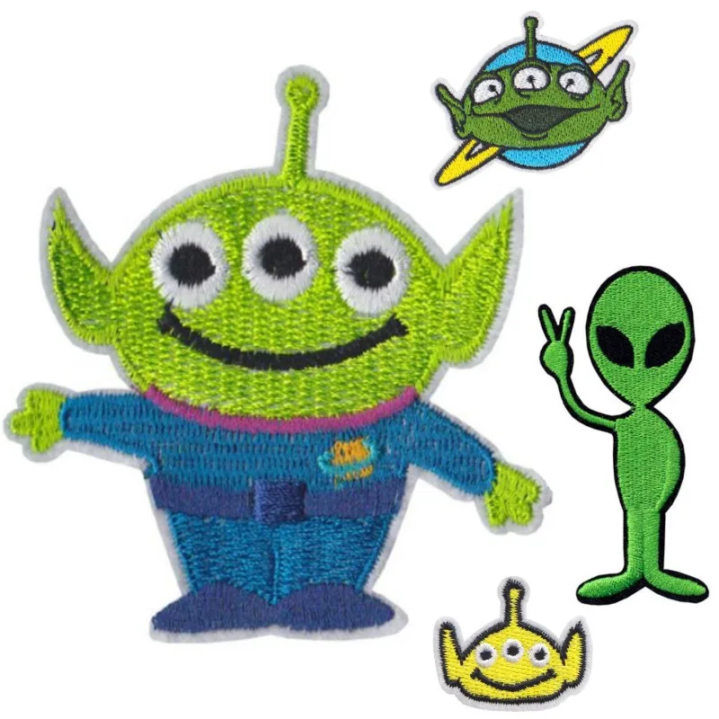 Toy Story Alien Embroidered Patches For Clothing Thermoadhesive kawaiii Patches Cartoon Badges Iron On Clothes DIY