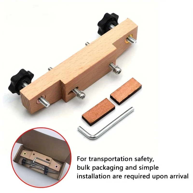 Wood Guitar Bridge Clamp Entry Level Bridge Clamp Acoustic Luthier Tools with Cork Gasket L-Wrench for Classical/Acoustic Guitar view 2