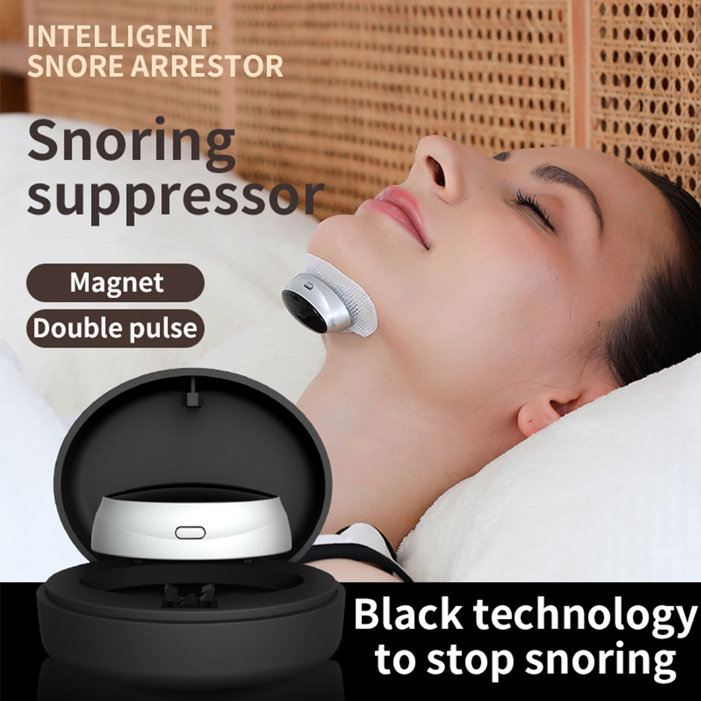 Dispositivo intelligente Anti russare TENS Pulse Snore Stopper soluzione efficace aiuto per il sonno riduzione del rumore portatile salute sonno