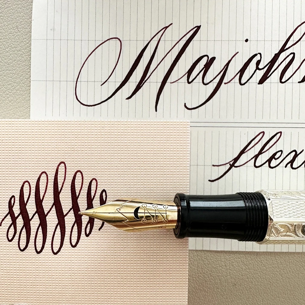 Pióro wieczne Hot MAJOHN P138 P136 Art Fountain Pen z miękką, elastyczną końcówką F / Końcówka Majohn do szkicowania kwiatów, gotyckiego pisma okrągłego, kreatywnych prac artystycznych i pisania. — zdjęcie produktu 5