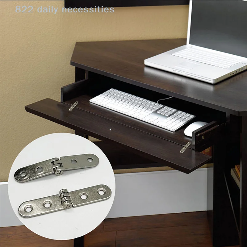 2pcs 180 Degree Foldable Flap Hinges Screw-On Sewing Machine Cabinet Door Hinges Furniture Hardware Accessories