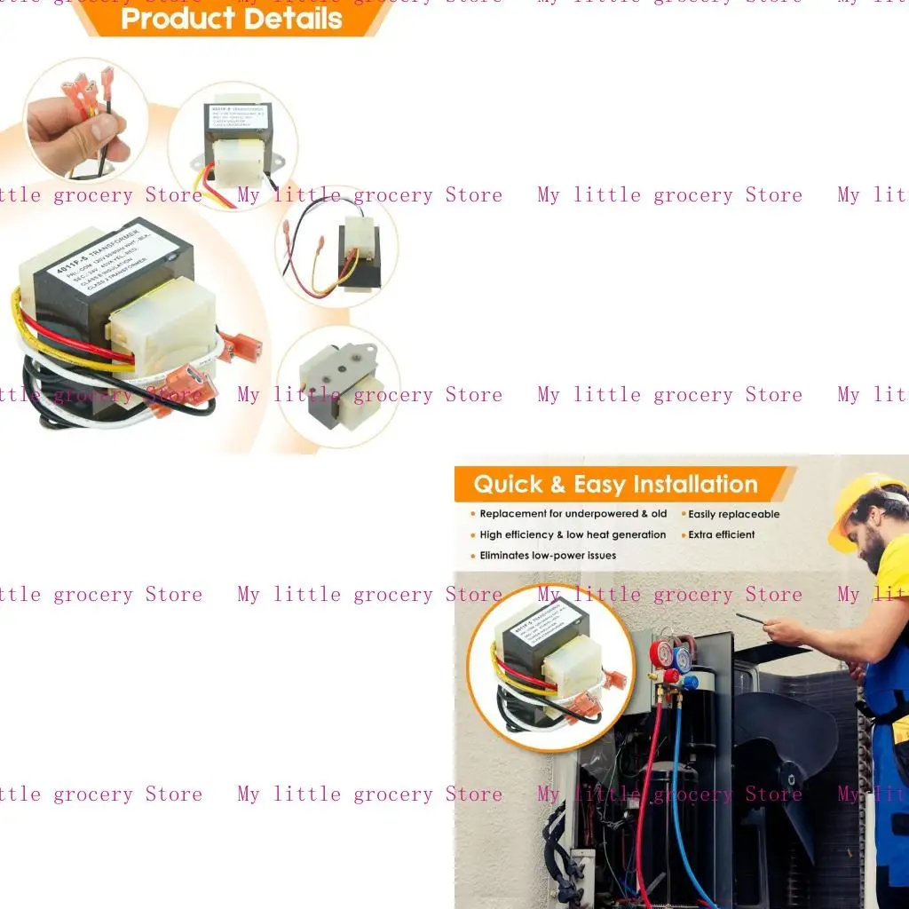 

D5BD Furnaces Converter Replacement HVAC Voltages Changer 120 to 24V 40VA Control Voltages Changer Easy to Installation