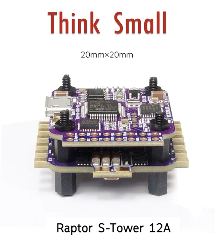 Flycolor Raptor S-Tower 12A BHeli-S 2-3S BEC 5V1A Dshot ESC with F3 Flight Controller FC happymodel Emax 20MM