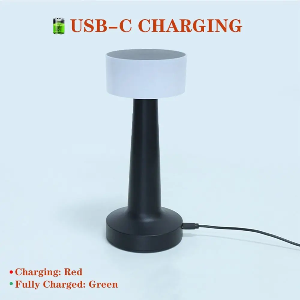 

Creative Retro Table Lamp Cordless Dimmable LED Reading Lamp Touch Sensor Wireless Lighting Rechargeable Desk Light