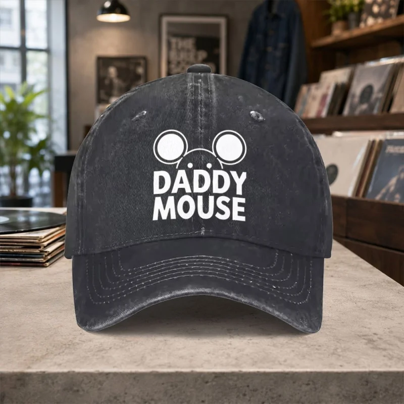 DADDY MOUSE Washable Adjustable Baseball Cap Unisex Vintage Casual Hat for Men Women Outdoor Daily Wear Gift