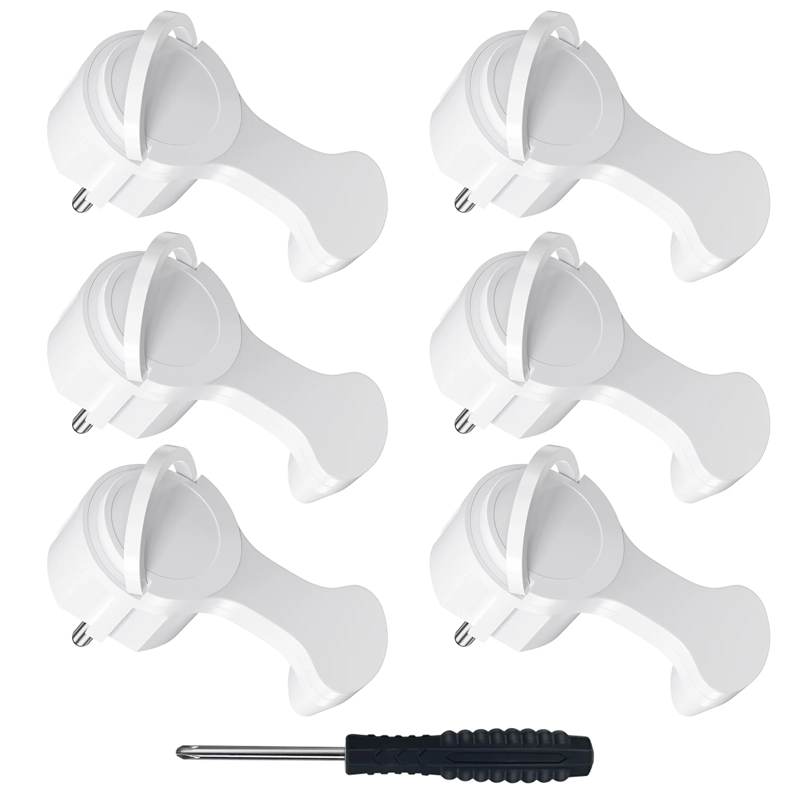 4 stuks EU platte stekkeradapters met inklapbare handgrepen voor vervangbare bedrading Schuko stopcontacten Franse Duitse standaard