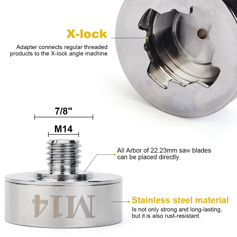 Adaptador para x lock para rosca m14 ou rosca 5/8 aplicar à lâmina de corte disco diamante núcleo broca xlock adaptador universal