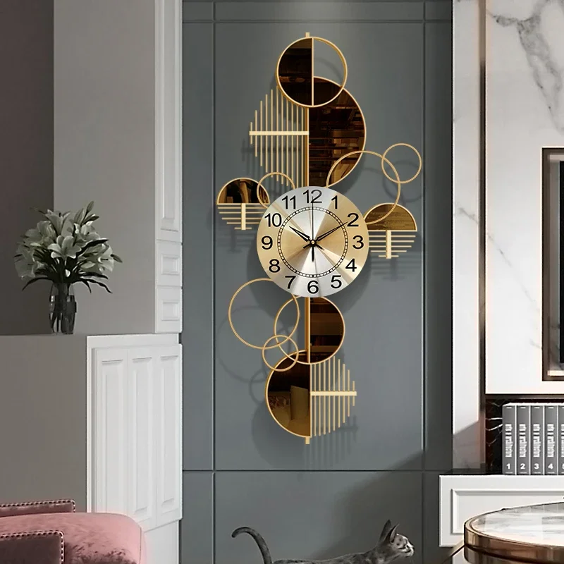 Modern Art Wall Clock Fashion Minimalist Customize Oversized Clock Design Nordic Living Room Silent Reloj De Pared Home Decor