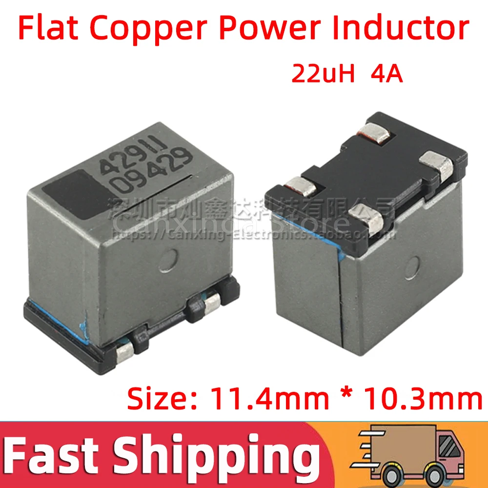 

5pcs SMD SMT Moulding Power Fixed Inductor Inductance 22uH 4A Flat Copper Coils Filter For Digital Audio Amplifier 1168ER-0001