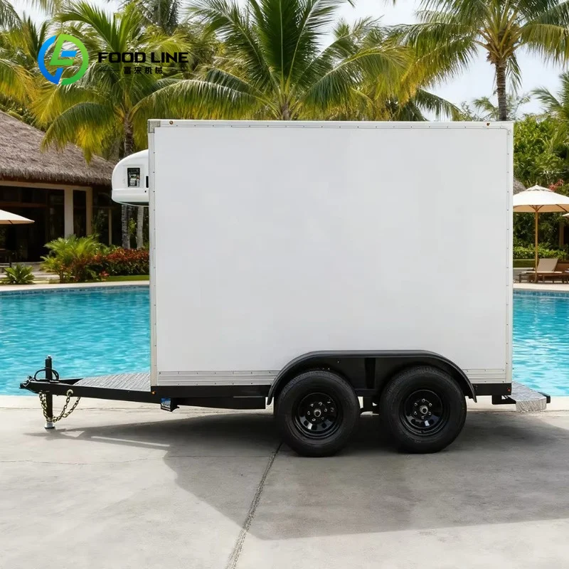 Customized Insulated Box Trailer With Compressor Cooling System For Frozen Seafood Delivery Bulk Purchase Good Price Offer
