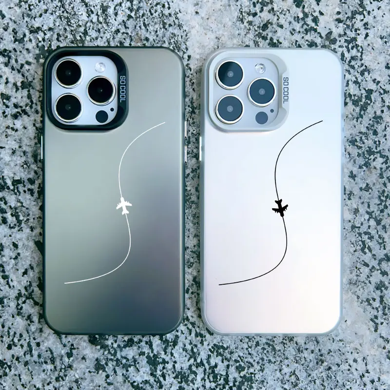 Etui na telefon z motywem samolotu, serca i pary, odporne na wstrząsy, laserowe obudowy na Apple iPhone 17 16 15 13 12 11 Pro Max Mini 14pro Max Plus — zdjęcie 3