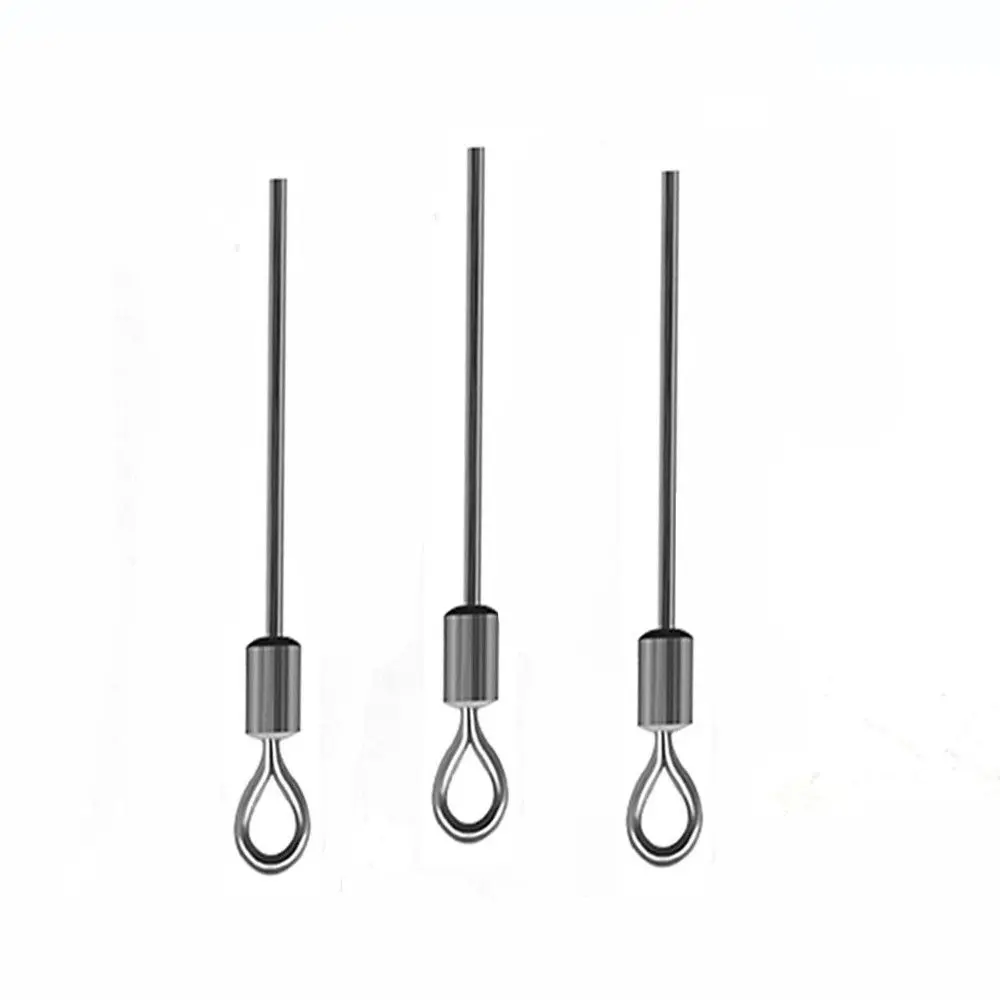 50 قطعة الفولاذ المقاوم للصدأ الصيد موصل دبوس النحاس برميل المتداول موصل القطب الطويل أسلاك الفولاذ الصلب الصيد قطب