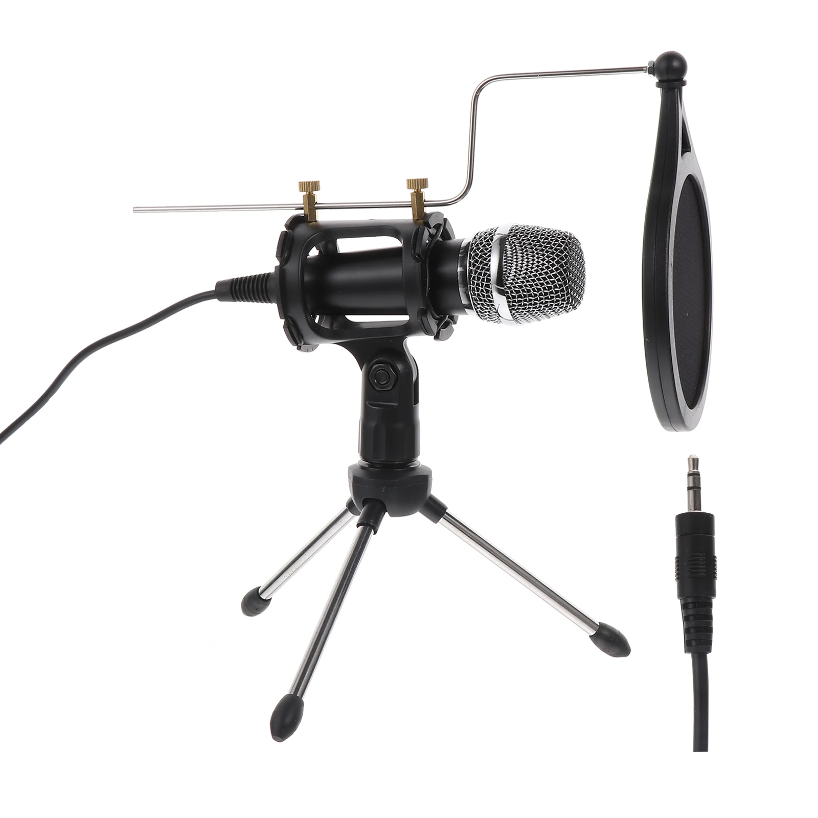 

Microphone Set Capacitor Mic Adjustable Portable Recording Live Broadcast Studio Tripod Karaoke Musical Instrument Online