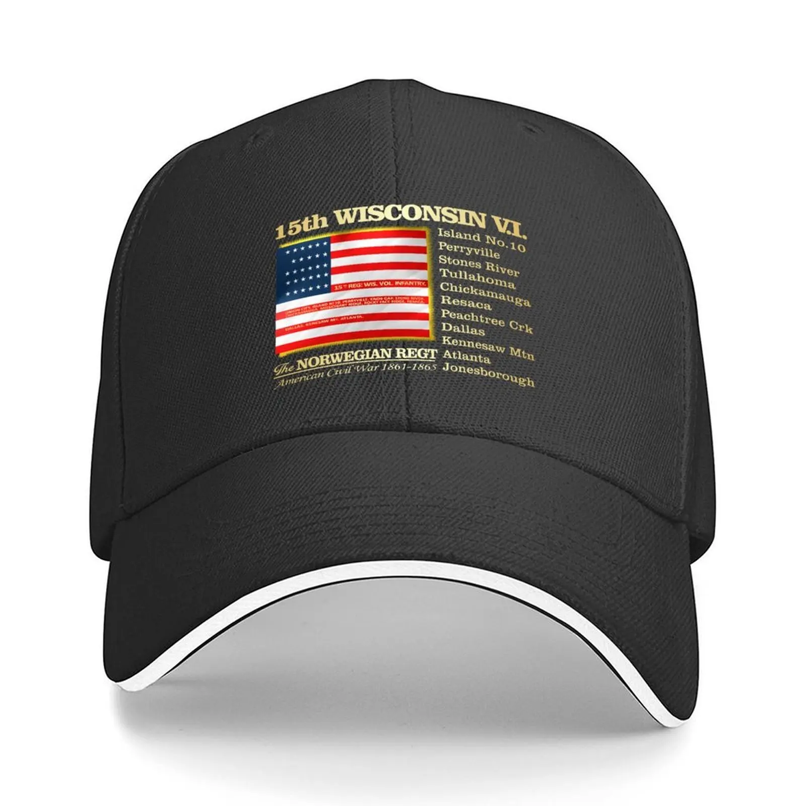 

15th Wisconsin Volunteer Infantry (BH2) Baseball Cap dad hat fishing hat Mountaineering Gentleman Hat For Man Women's