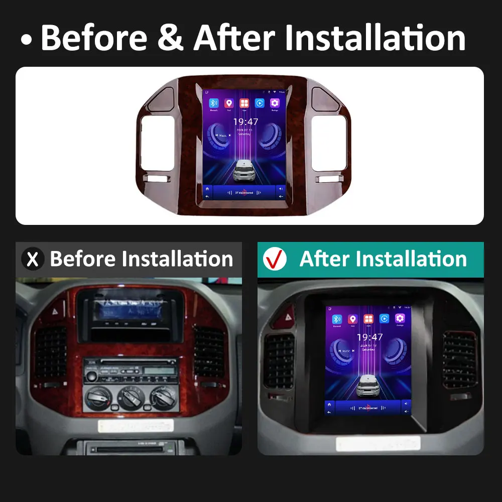 for Mitsubishi Pajero 3 V60 V68 V73 1999 2000 2001 2002 - 2006 DSP Stereo Android Intelligent System Navigation GPS IPS Screen