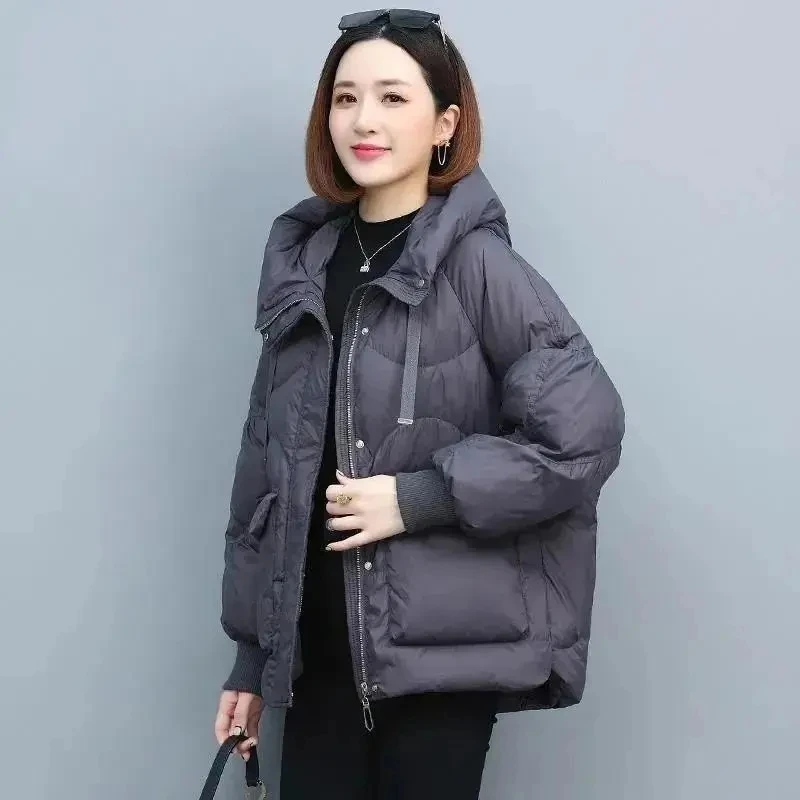Winterkleding Vrouwen Basic Jassen Warme Dikke Dons Katoenen Jas Vrouwelijke Korte Capuchon Mode Gewatteerde Katoenen Jas Parka C40