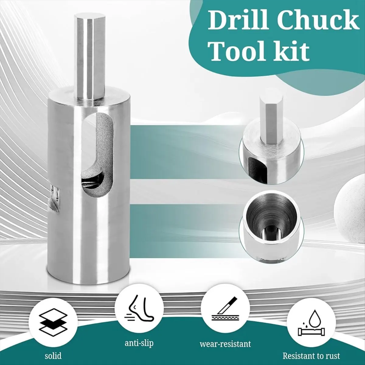 A38M Drill Chuck Tool for 9 Gauge Twist Ties,for 3/8inch Keyless Chuck Power Drill,9 Gauge Fence Twist Ties Drill Chuck Tool
