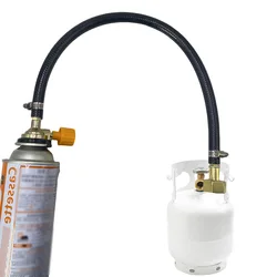 Gas Refill Adapter Leakproof Rubber Gas Refill Pipe Tube Cylinder Convertor Filling Tank Coupler Accessories Valve Braided Hose