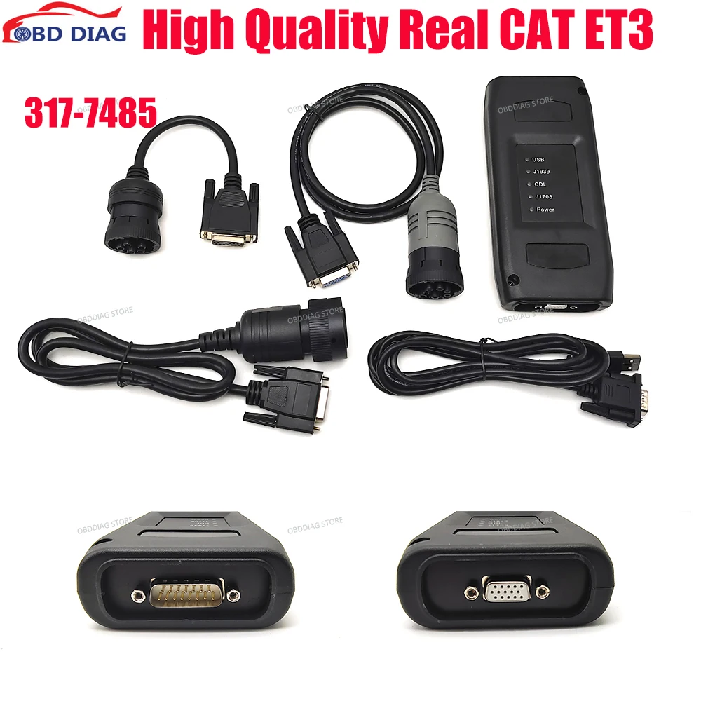 TOP Quality Real Cat ET3 Adapter ET 3 Diagnostic Tools Software Version 2019A Kegen 2023A Trucks excavator Repair Tool