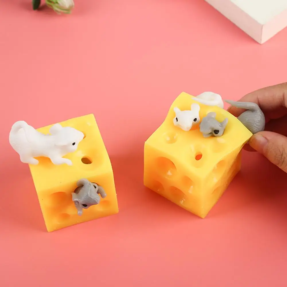 

Новинка, забавная игрушка на палец с мышкой и сыром, милая игрушка для снятия стресса, игрушки для снятия стресса, студенческие сырные игрушки K2e4