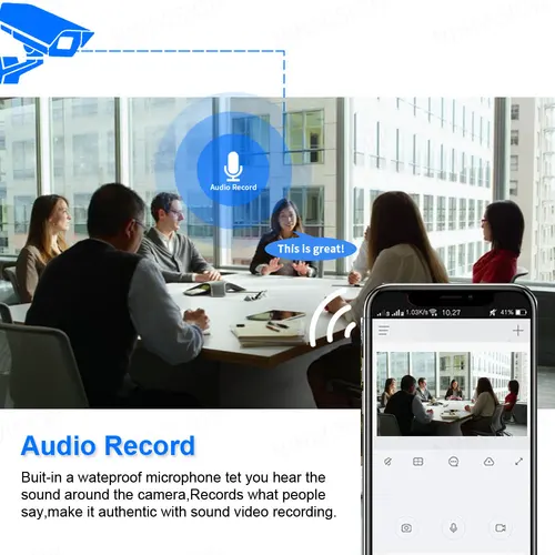 Imagen 2 del producto Tuya-cámara de seguridad domo IP POE de 6MP, cámara de techo impermeable de Metal para exteriores, videovigilancia, grabación de Audio, CCTV, 5MP