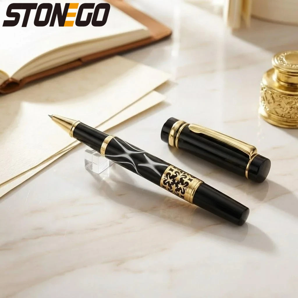 

STONEGO Luxury Metal Gel Pen Ballpoint Pen for Writing Smooth Ink Refillable Signature Business Gift Office School Supplies