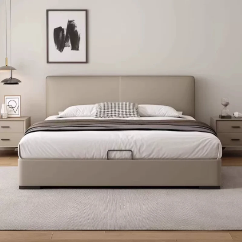 Luxury Accessories Bed Storage Drawers Grounded Wood Household Solid Sets Bed Double Modern Style Cama Matrimoniales Furniture