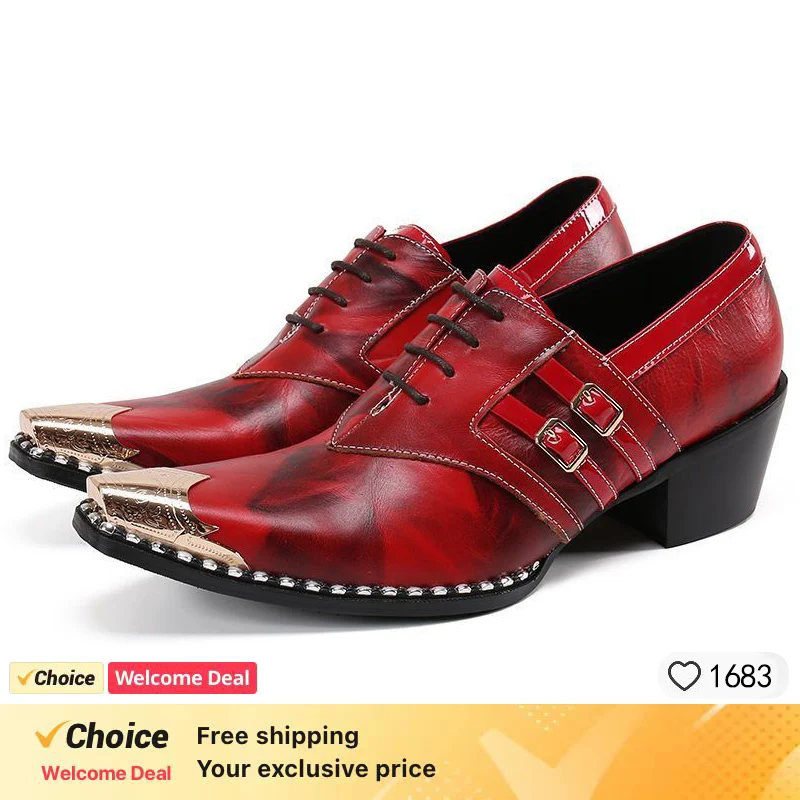 

italian leather shoes for men Red dress shoes man luxury man Loafers Point Toe shoes Leather Derby Shoes Men's Oxfords