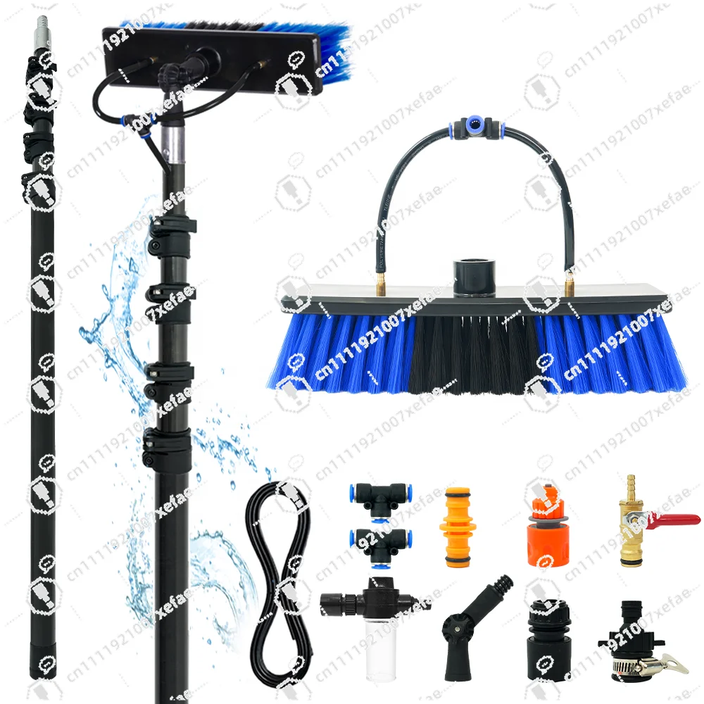 

Solar Panel Hydraulic Cleaning Brush Telescopic Rod Cleaning Brush with Window Cleaning Accessories Tool Kit