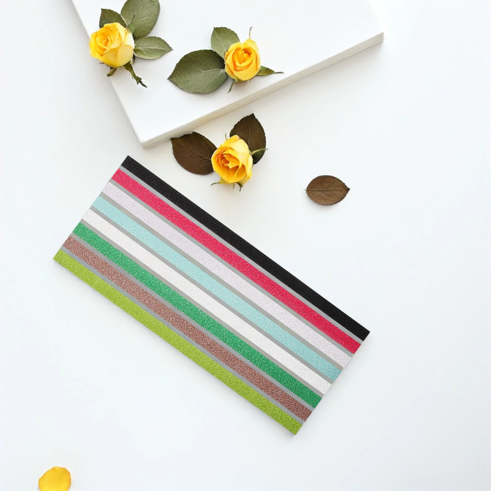 320 قطعة قوس قزح ستار للطي ورقة بريق الحرفية ورقة DIY بها بنفسك اوريغامي النشاط مضيئة توهج ستار ورقة اوريغامي ملحق