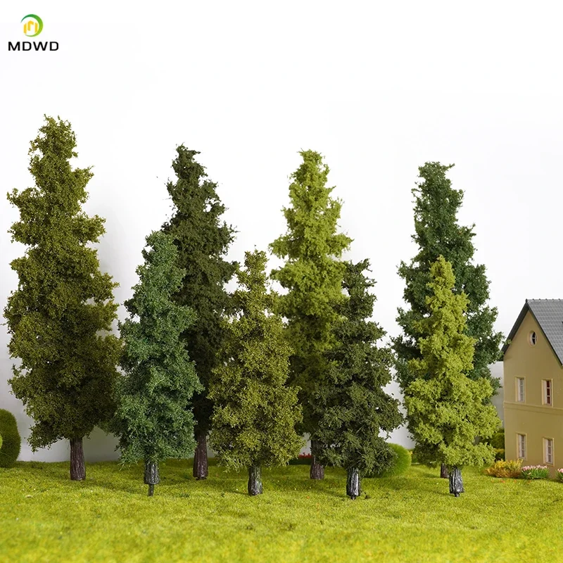 

3-23cm Wire Tree Model Miniature Landscape Green Tree Decoration Mountain DIY Material Scale Model Train Railway Layout