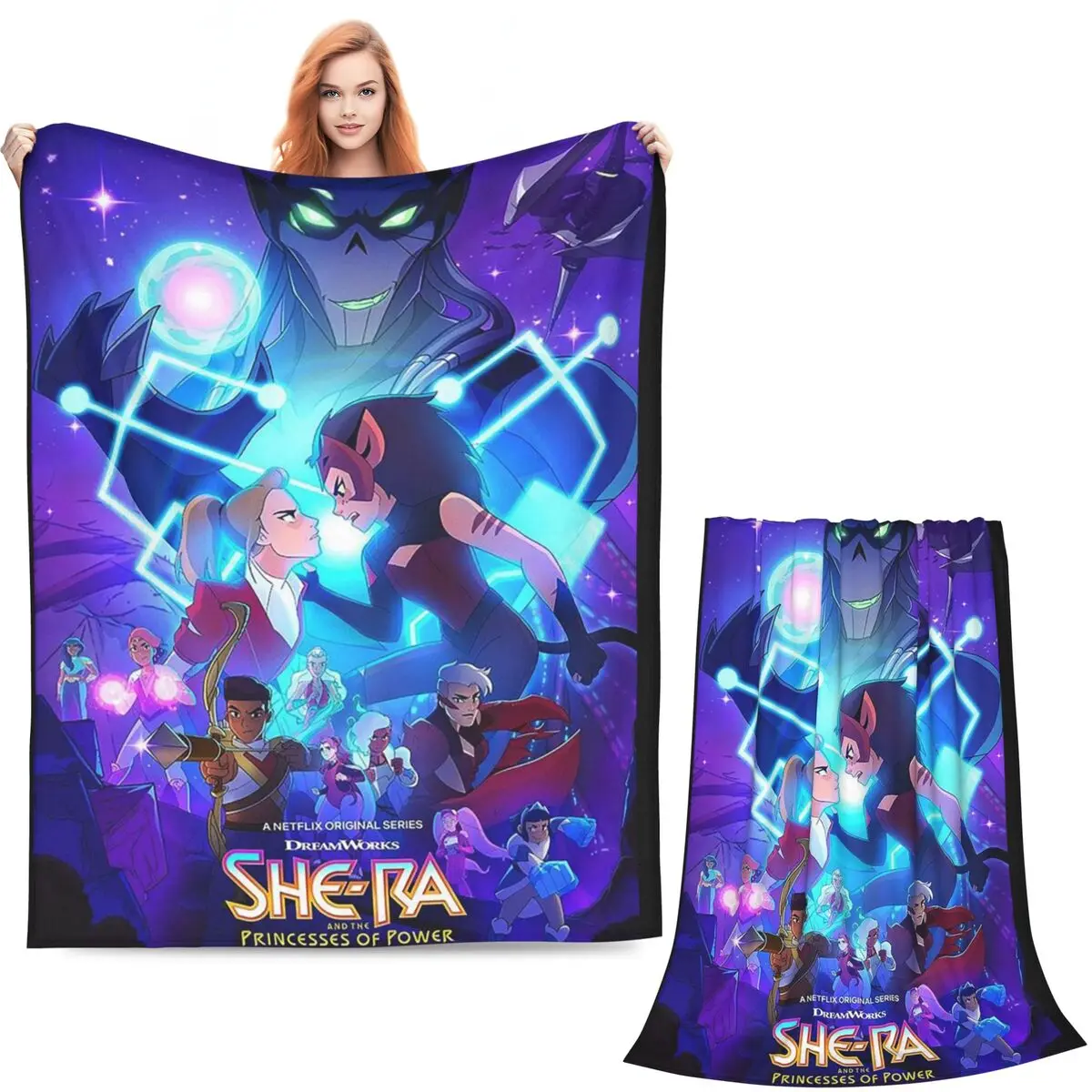 She Ra Princess Of Power Cartoon Blankets Soft Warm Flannel Throw Blanket Bedding for Bed Living room Picnic Travel Home Sofa