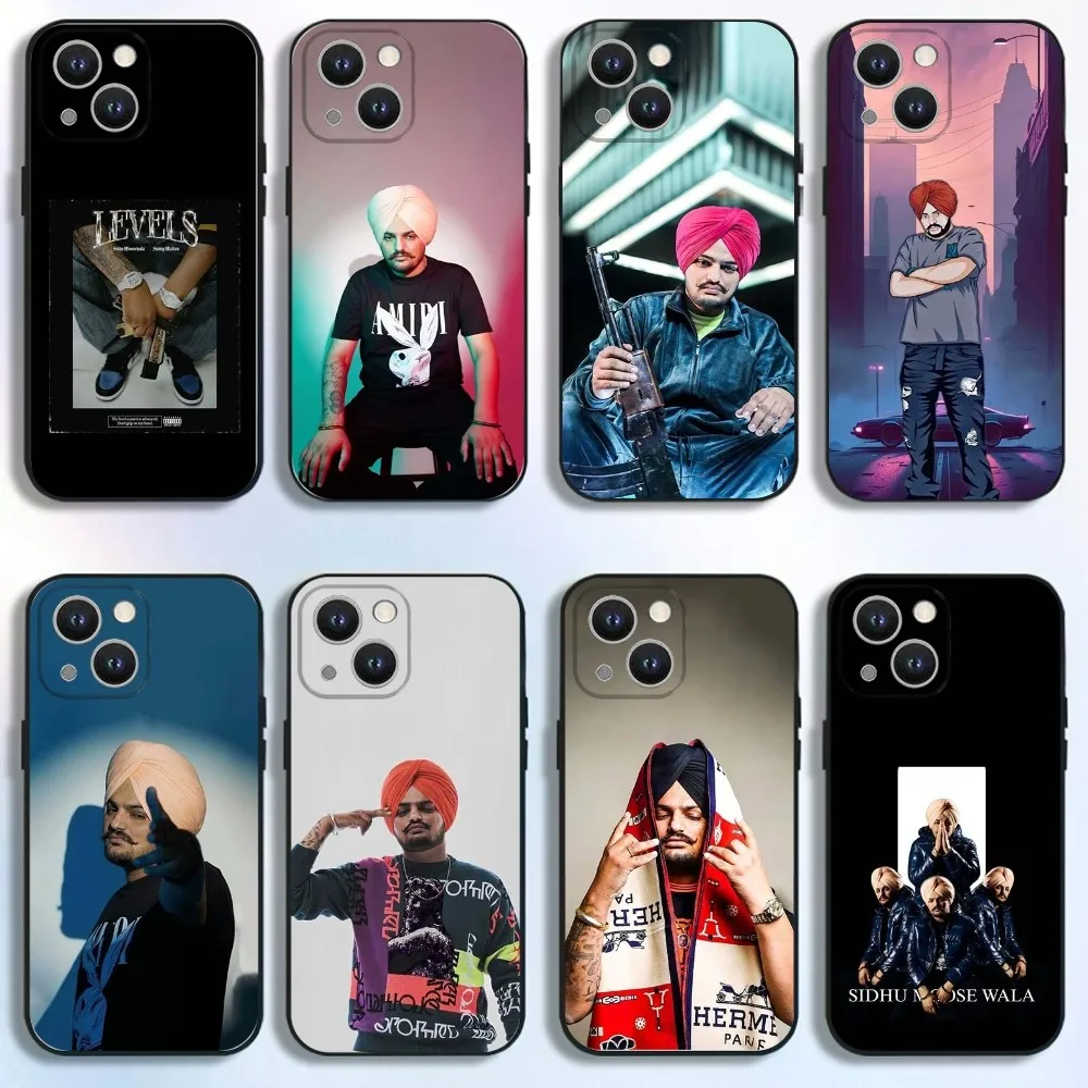 

Rapper S-Sidhu Moose Walas Phone Case For iPhone 16,15,14,13,12,11 Plus,Pro Max,XS,X,XR,SE,Mini,8,7,Soft Silicone Black Cover