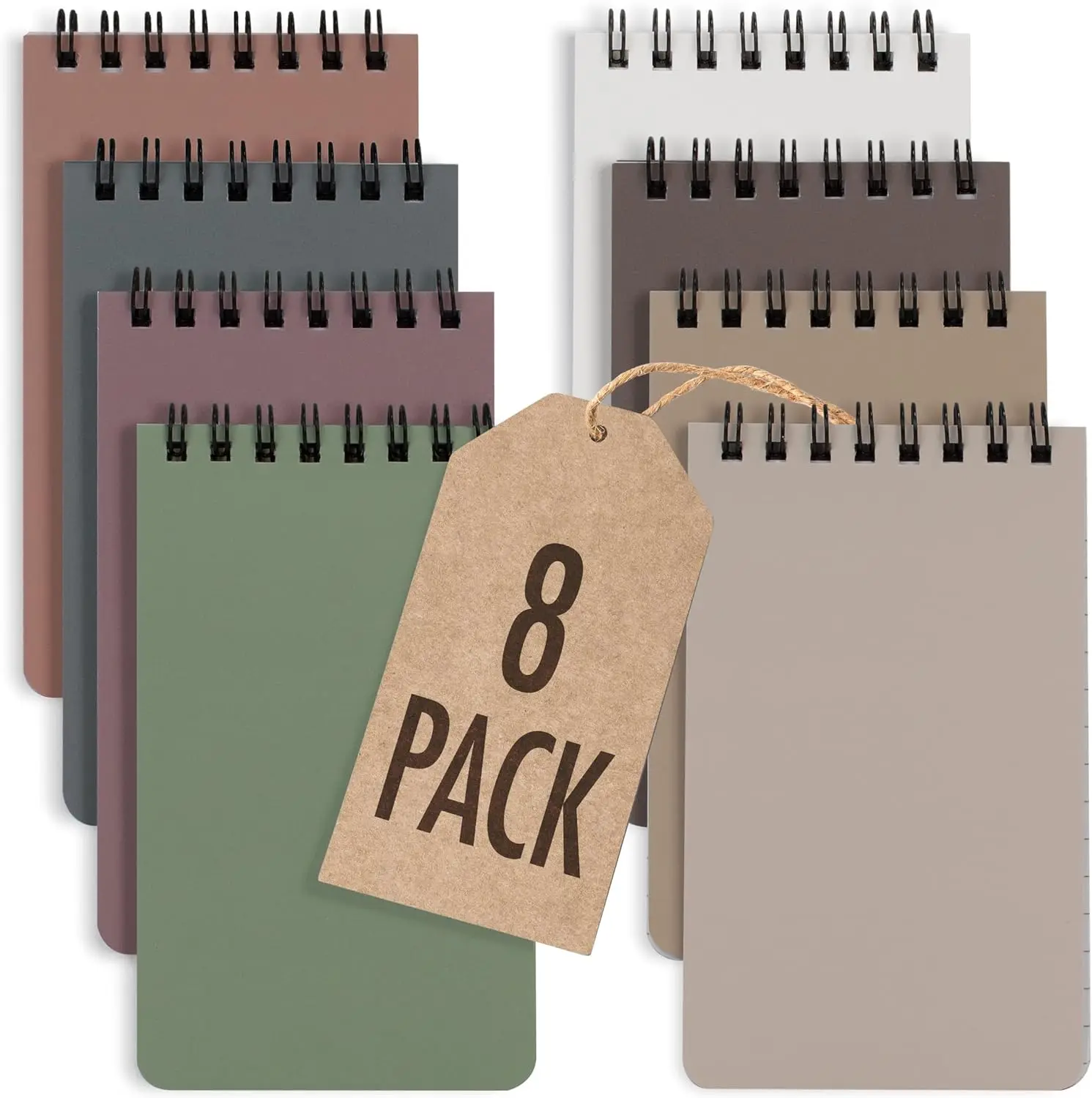 

8-Pack Mini Spiral Notebooks, 3x5 Lined Pages for Organization & Productivity at Work or School