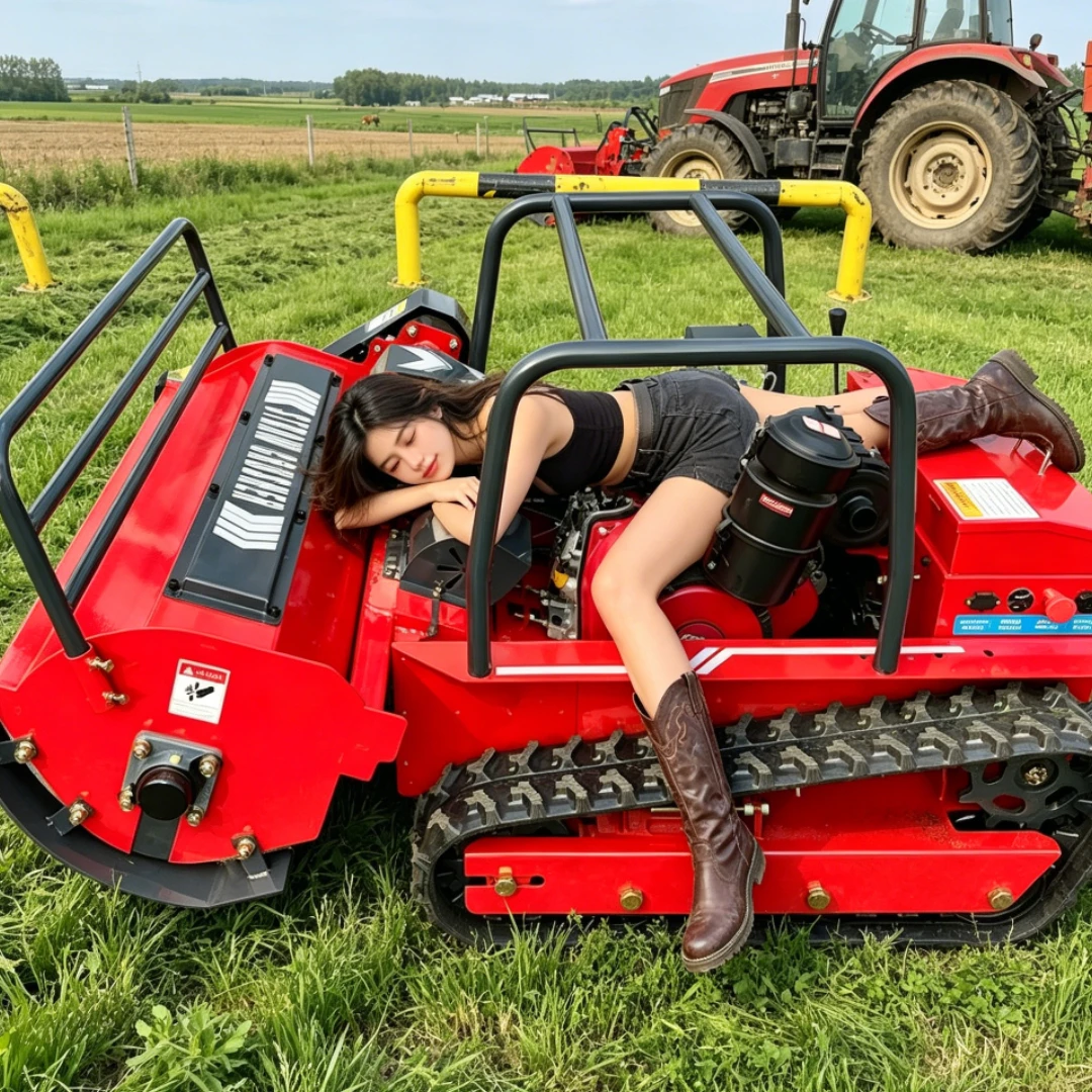

Customized remote-controlled lawn mower for agriculture, forestry, weeding, track type, online beauty customer service