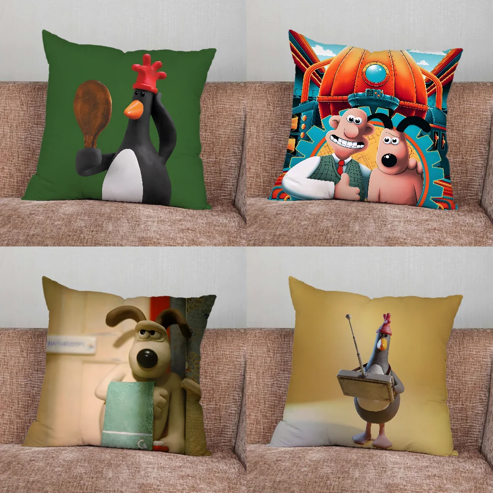 

W-WallaceS Cute G-Gromit Pillow Case For Home Bedroom Car Office Decoration Living Room Sofa Cushion Cover Suitable