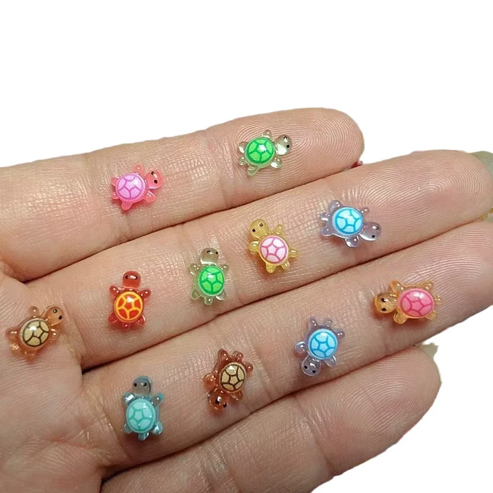 100Pcs Glow in Dark Mini Turtle Figurines